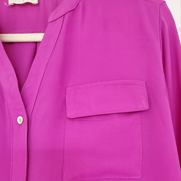 Pixi + Ivy Button-Down Purple Blouse. Size S - Picture 4 of 9